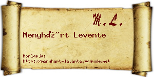 Menyhért Levente névjegykártya